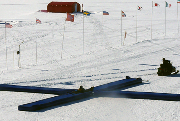 Ground based deep ice sounder